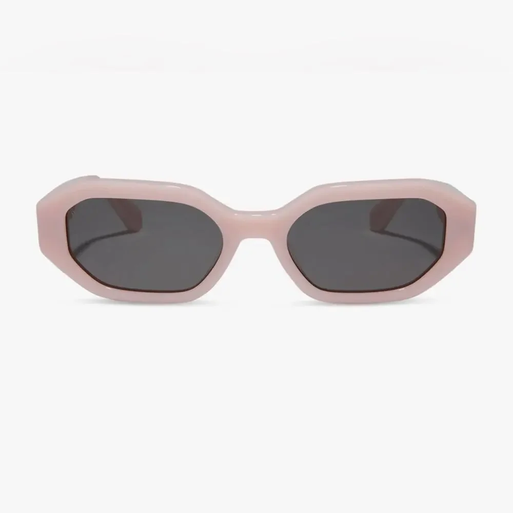 DIFF Pink Rectangle Sunglasses Polarized Y2K Aesthetic Retro UV 400